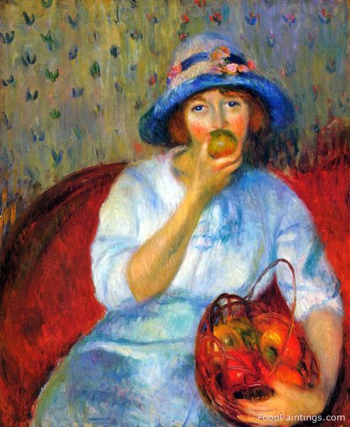Girl with Green Apples - William Glackens - 1911
