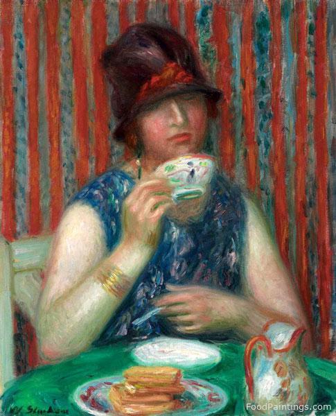 Girl with Teacup - William Glackens - c. 1920