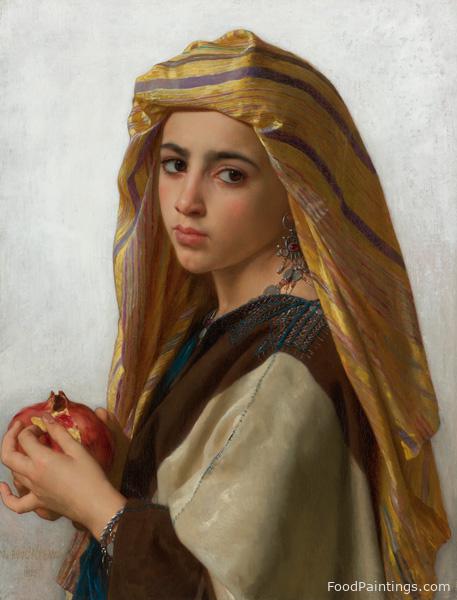 Girl with a Pomegranate - William Adolphe Bouguereau - 1875