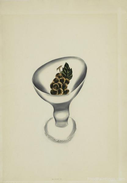 Grapes in a White Bowl - Yasuo Kuniyoshi - 1923