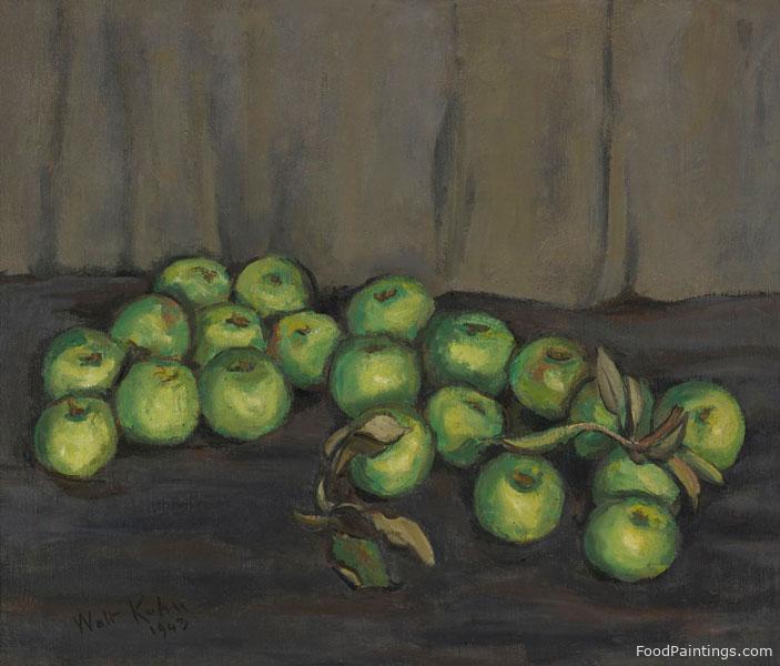 Green Apples with Gray Curtain - Walt Kuhn - 1943