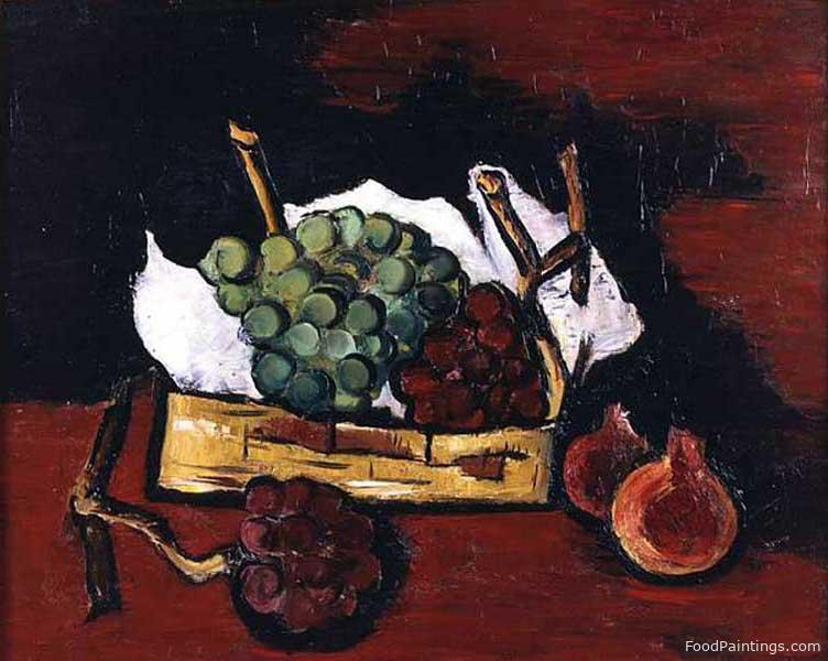 Green and Purple Grapes in a Basket - Marsden Hartley - 1928