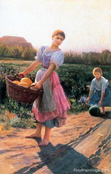 Harvesting Watermelon - Jeno Jendrassik - 1897