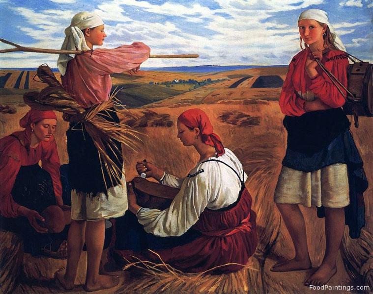Harvesting - Zinaida Serebriakova - 1915