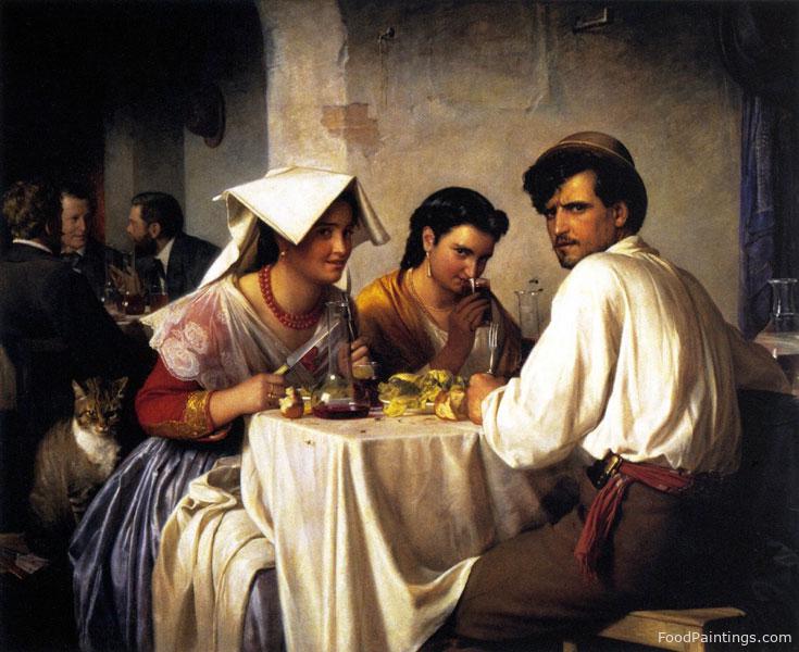 In a Roman Osteria - Carl Heinrich Bloch - 1866