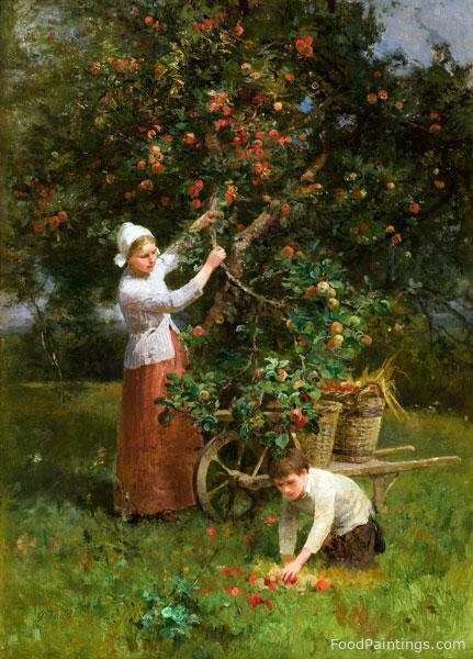 In the Orchard, Ecouen, France - Henry George Todd