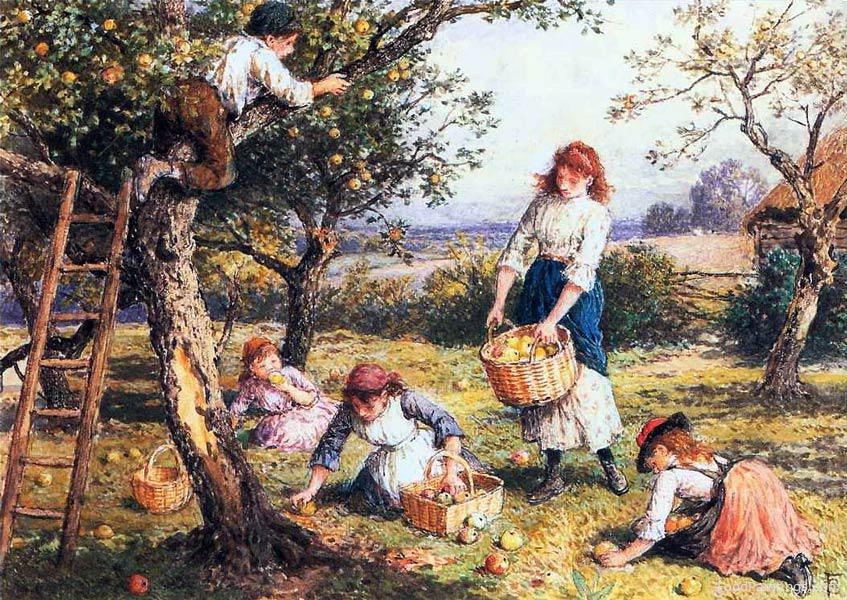 In the Orchard - Myles Birket Foster
