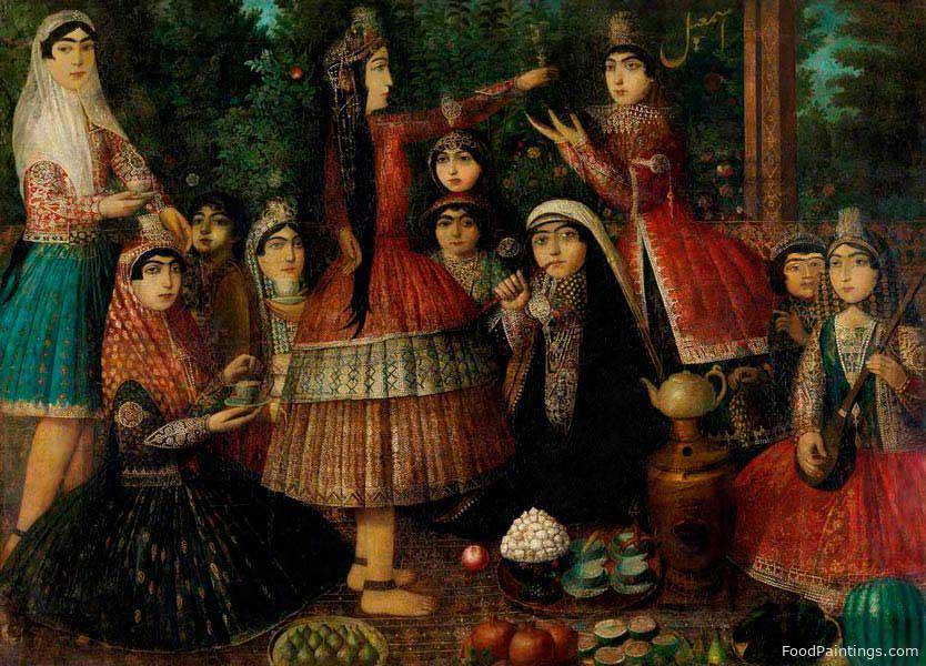 Ladies around a Samovar - Isma’il Jalayir - c. 1860–1875