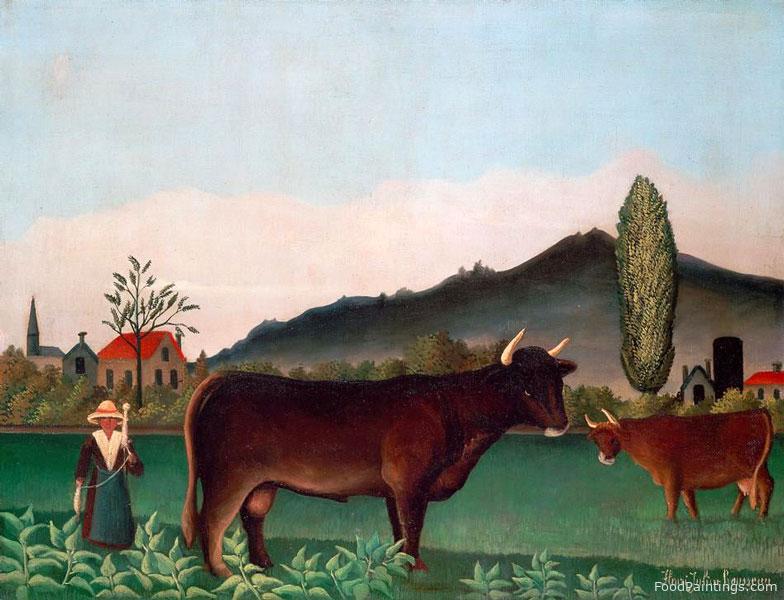 Landscape with Cows - Henri Rousseau - 1886