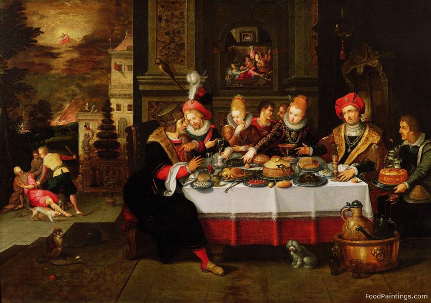 Lazarus and the Rich Man's Table (From Luke XVI) - Kaspar van den Hoecke
