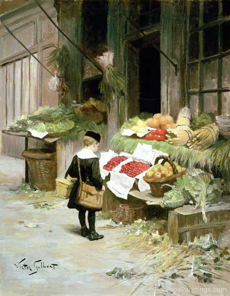 Little Boy at the Market - Victor Gabriel Gilbert