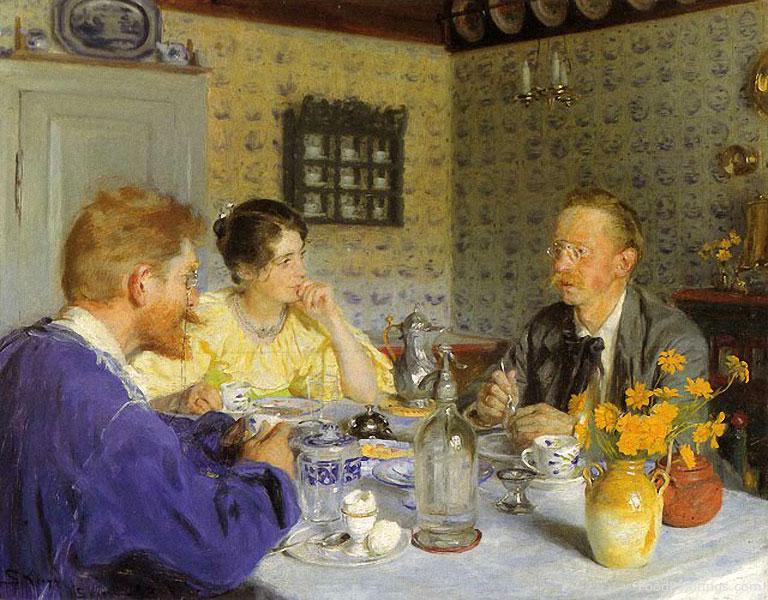 Lunch with Otto Benzon - Peder Severin Kroyer - 1893