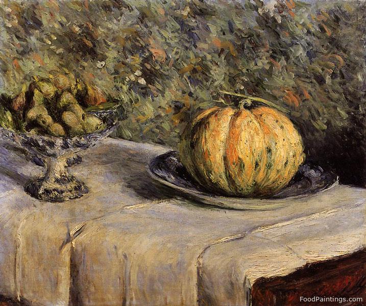 Melon and Bowl of Figs - Gustave Caillebotte - 1882