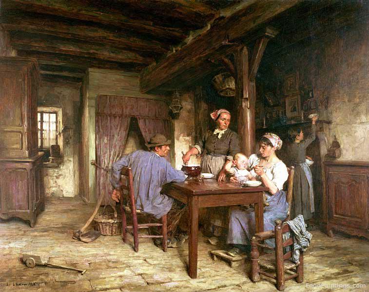 Midday Meal - Leon Augustin Lhermitte - c. 1875-1880
