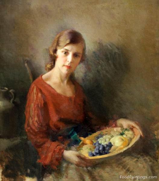 Model with Fruit - Gladys Nelson Smith