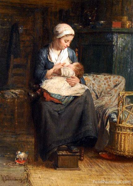 Nursing Mother - Hendrik Valkenburg - 1877