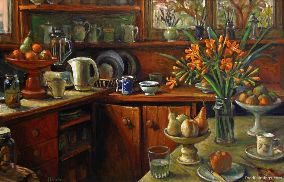 Pears and Clivias - Margaret Olley