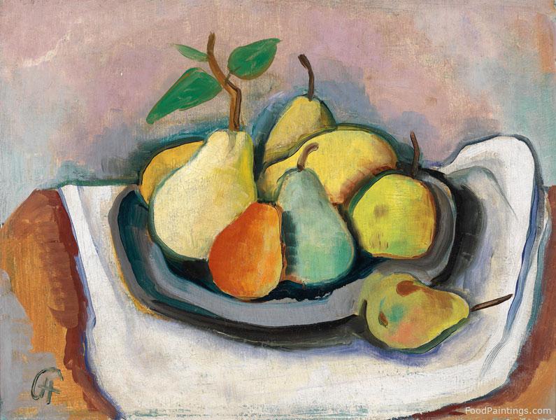 Pears in a Dish on a Cloth - Karl Hofer - c. 1932