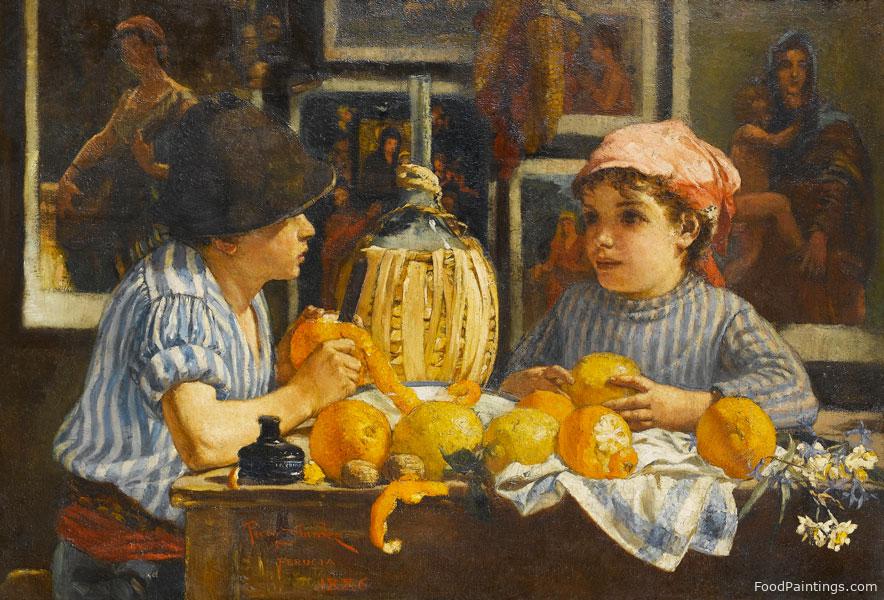 Peeling Oranges - Percy Sturdee - 1886