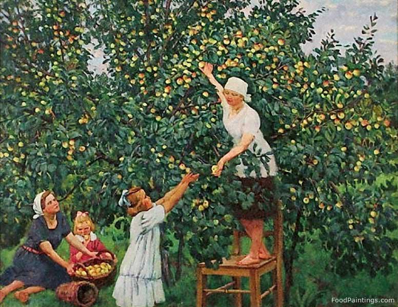 Picking Apples - Konstantin Yuon - 1928