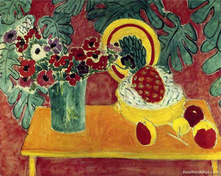 Pineapple and Anemones - Henri Matisse - 1940