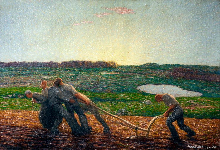 Ploughing in Argentina - Carlo Fornara - 1916