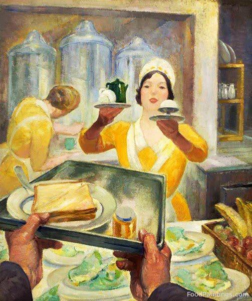 Pot of Tea and Ice Cream - Edmund Marion Ashe - c. 1920-1929