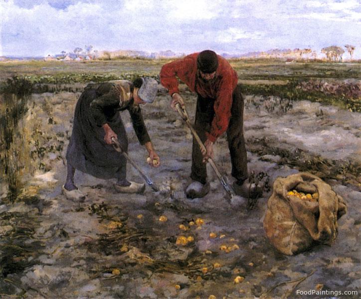 Potato Harvest - Theo van Rysselberghe - 1883