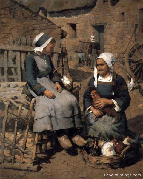 Preparations for Market, Quimperle, Brittany - Stanhope Alexander Forbes - 1883
