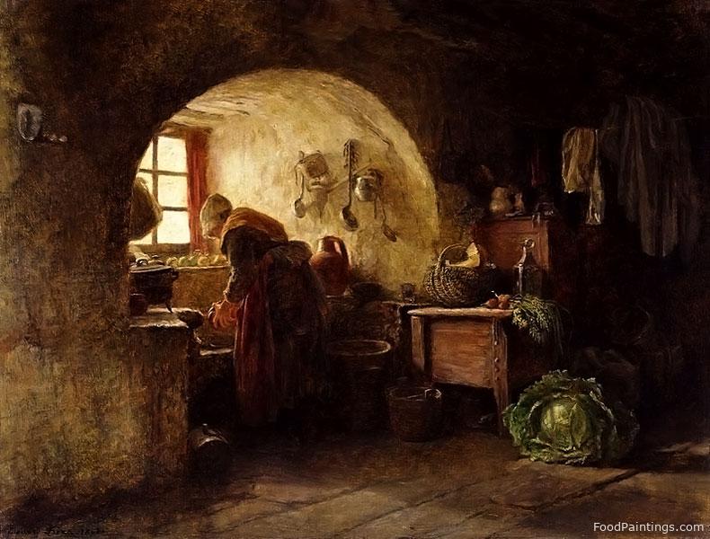 Preparing Dinner - Pierre Edouard Frere - 1858
