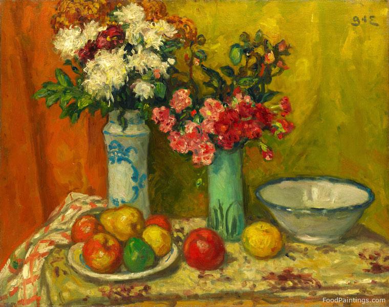 Red Flowers and Fruit - Georges d'Espagnat - c. 1907