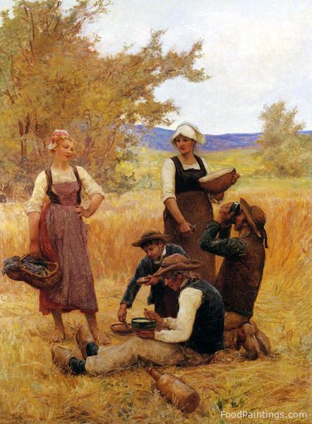 Repast in the Fields - Theophile Louise Deyrolle - c. 1890