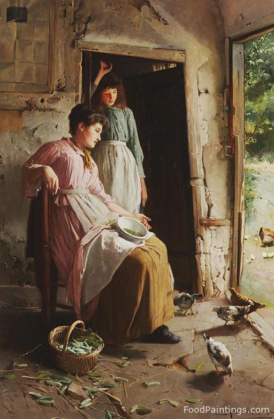 Shelling Peas - Carlton Alfred Smith - 1892