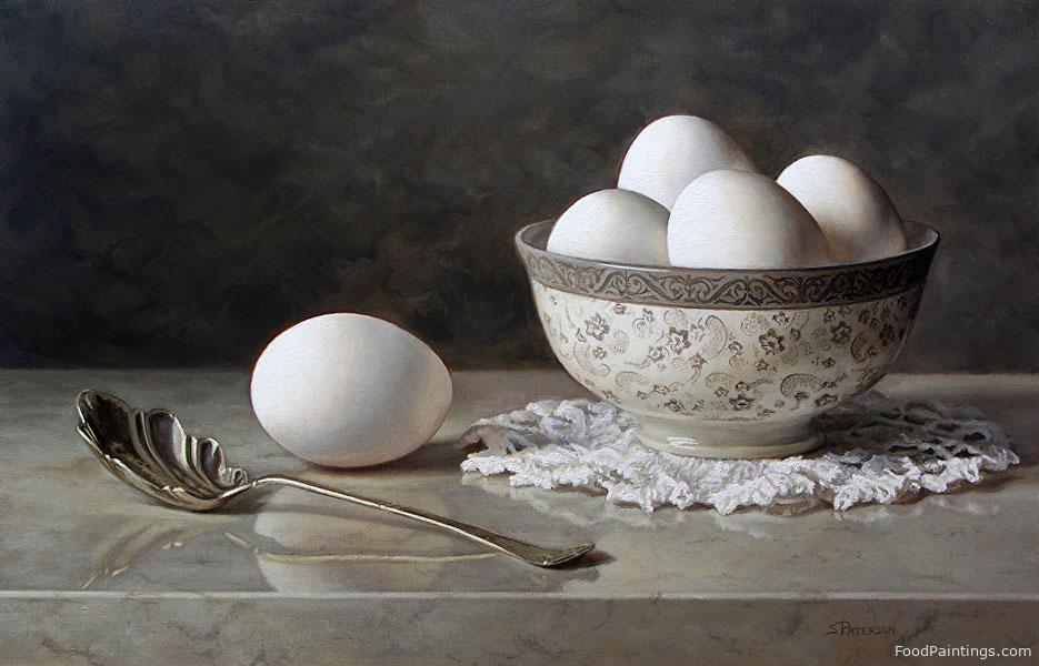 Silver Spoon and Eggs - Susan Paterson