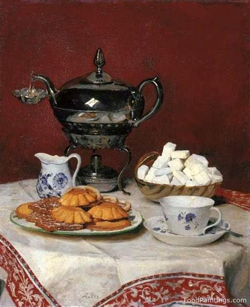 Still Life: Tasteful Tea - Albert Anker - 1897
