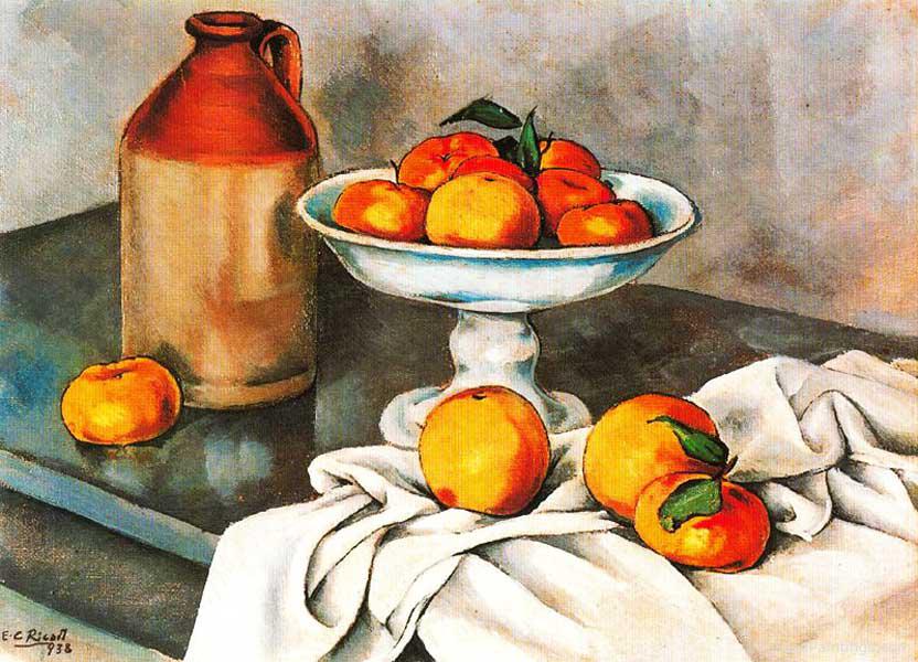 Still Life of Mandarins - Enric Cristofor Ricart - 1938