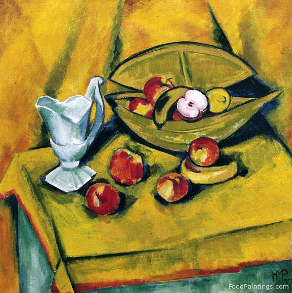 Still Life with Apples and Bananas - Max Pechstein - 1912