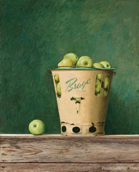Still Life with Apples in Brage Bucket - Philip von Schantz - 1981