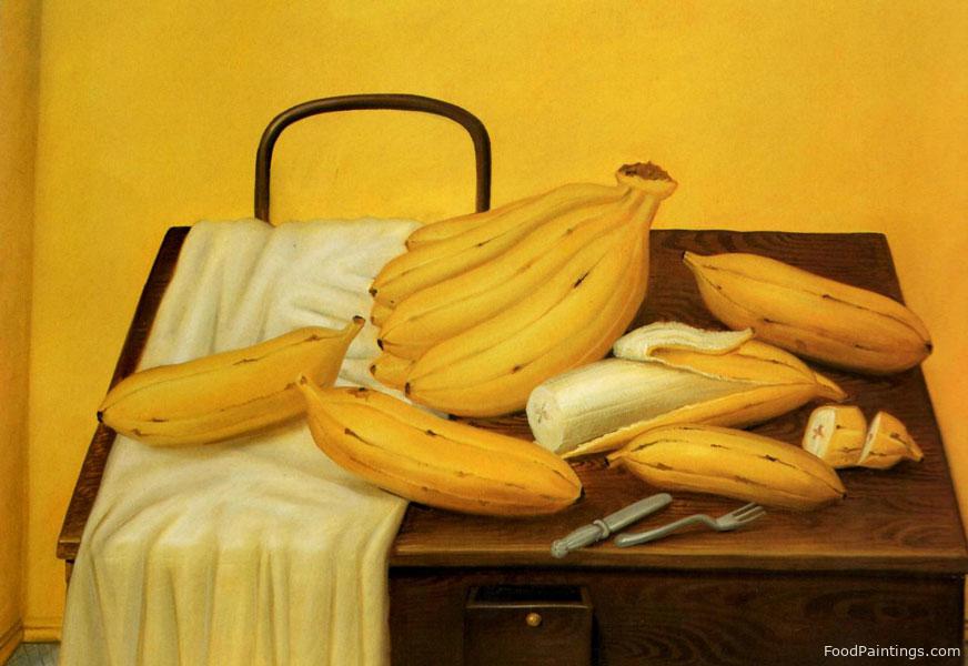 Still Life with Bananas - Fernando Botero - 1990