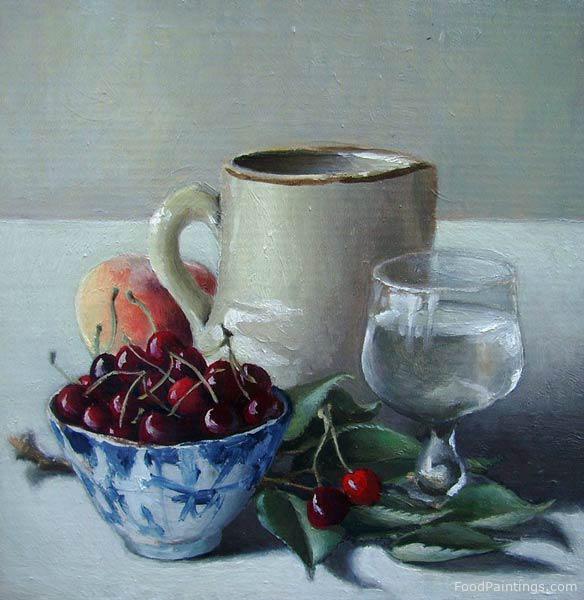 Still Life with Cherries - Jean Louis Boubert