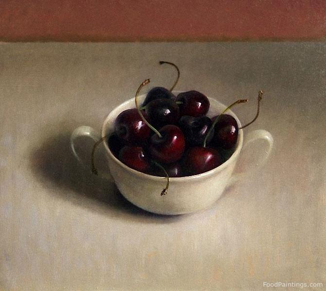 Still Life with Cup of Cherries - Jos van Riswick - 2009