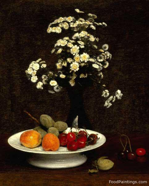 Still Life with Flowers - Henri Fantin Latour - 1864
