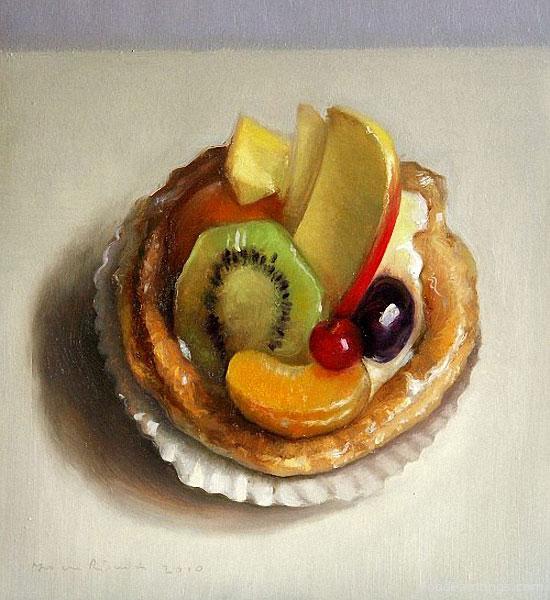 Still Life with Fruit Tart - Jos van Riswick - 2010