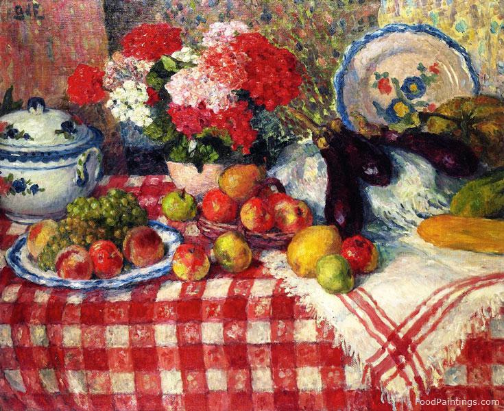 Still Life with Fruit and Fowers - Georges d'Espagnat - 1898