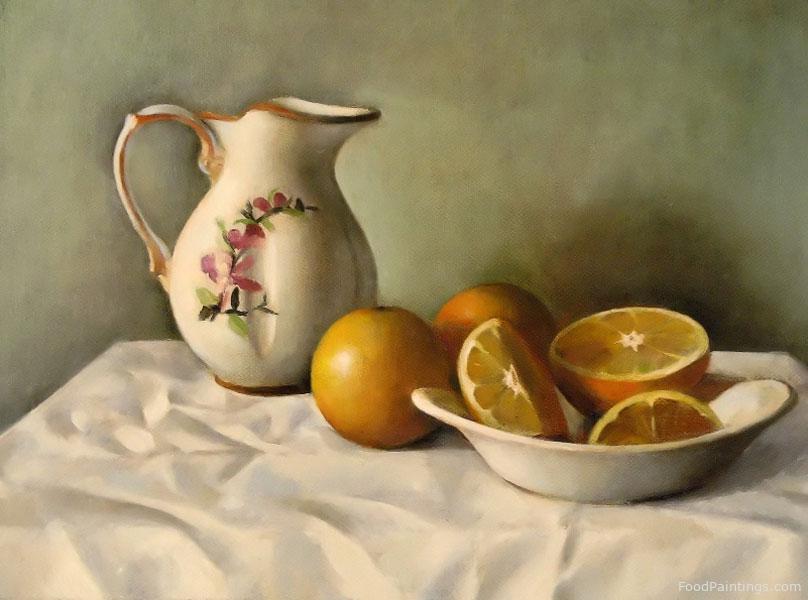 Still Life with Italian Pitcher and Oranges - Matthew Kinsey - 2011