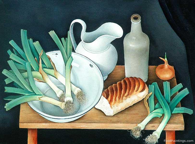 Still Life with Leek - Willy Boers - 1933