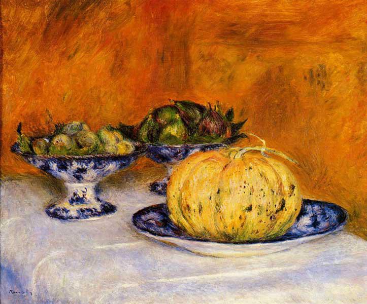 Still Life with Melon - Pierre Auguste Renoir - 1882