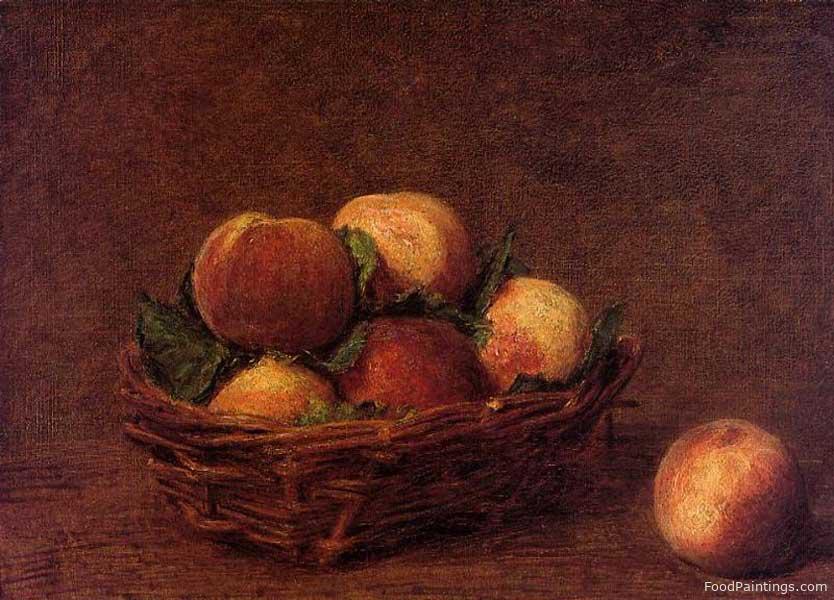 Still Life with Peaches - Henri Fantin Latour - 1896
