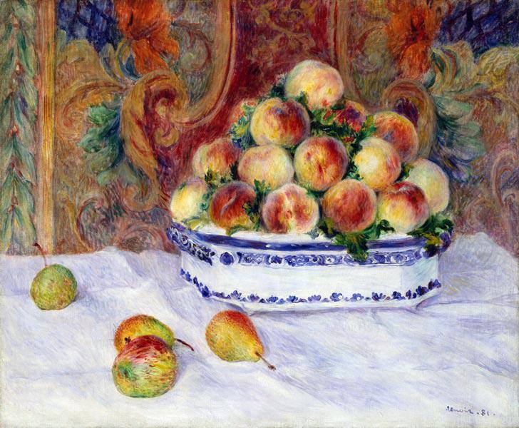 Still Life with Peaches - Pierre Auguste Renoir - 1881