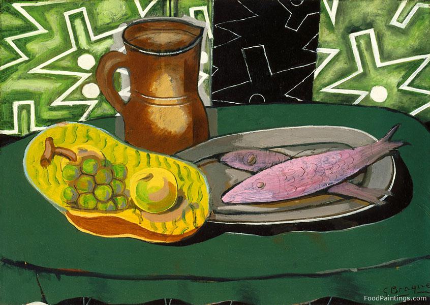 Still Life with Pink Fish - Georges Braque - 1937